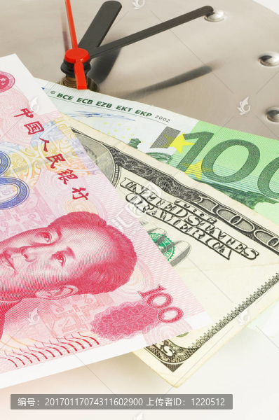 時鐘上的貨幣