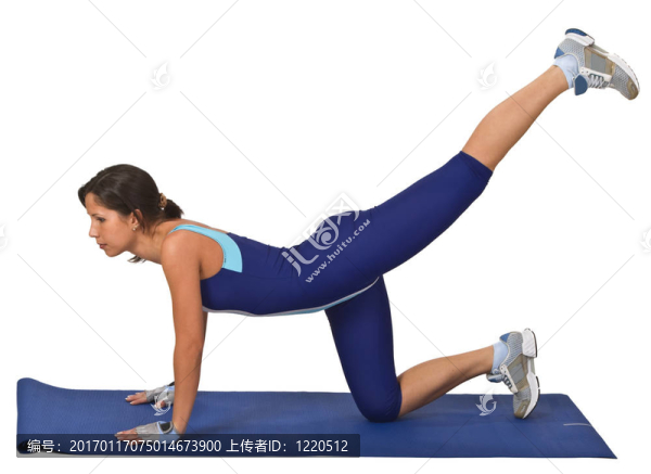 女孩做健美操
