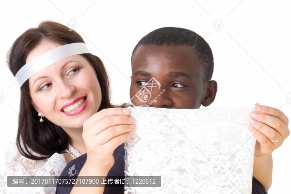 黑人男人和白人女人