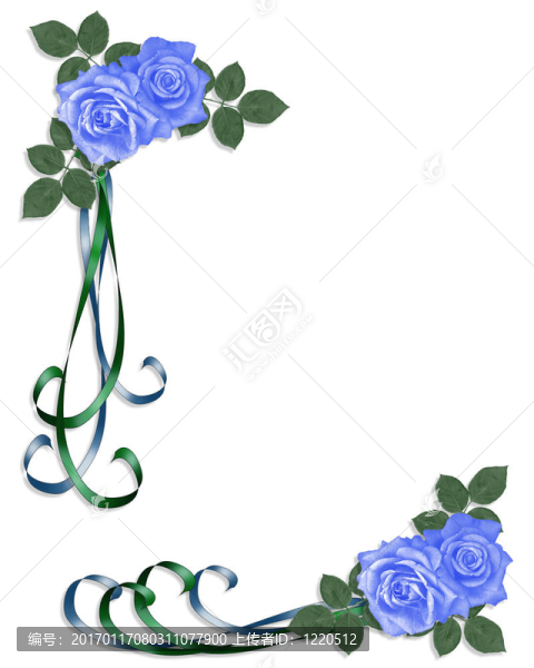 婚禮請(qǐng)柬的藍(lán)玫瑰Corne