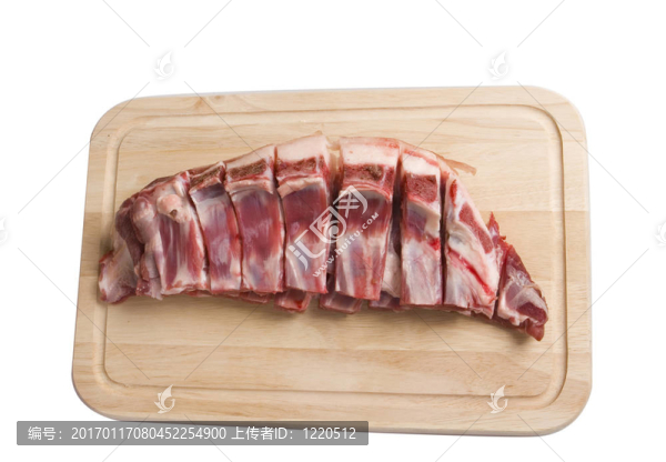 木板上的羊肉