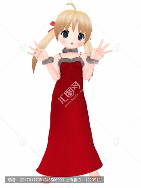 圣誕卡通女孩