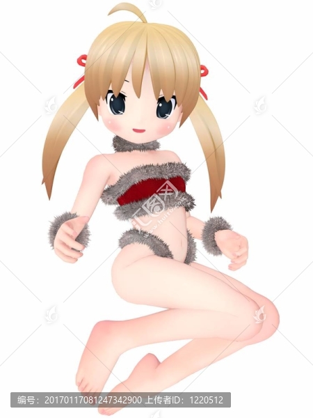 圣誕卡通女孩