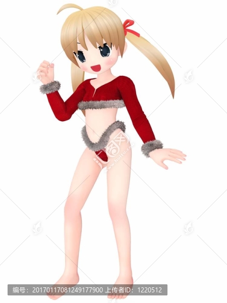 圣誕卡通女孩