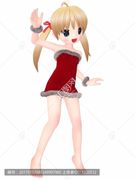 圣誕卡通女孩