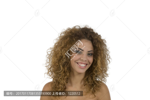 快樂的黑發(fā)女士