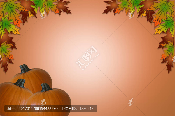 秋季萬圣節(jié)感恩節(jié)卡