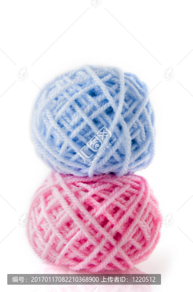 藍色和粉紅色的羊毛