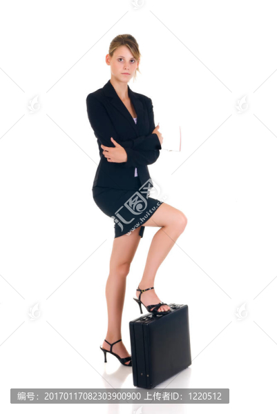 沉思的女商人