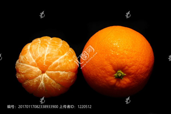 新鮮和Peeled,Orange