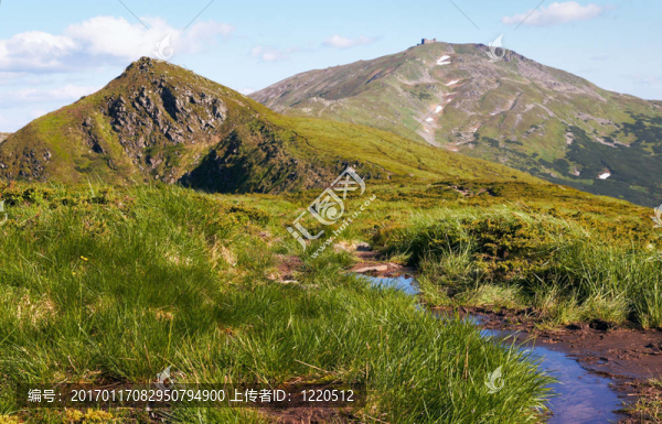 夏天的山景
