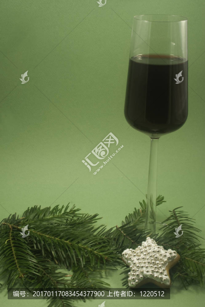 葡萄酒和圣誕餅干