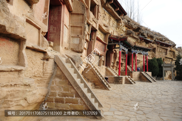 陜西,榆林,紅石崖,雄山寺