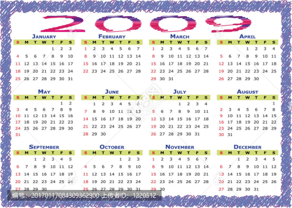日歷2009