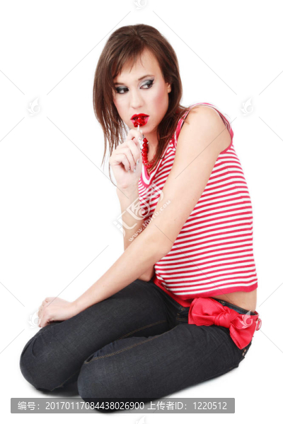 女孩的棒棒糖