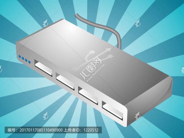 USB集線器的插圖