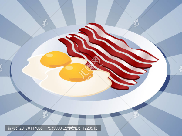 熏肉和雞蛋