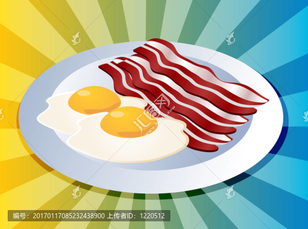 熏肉和雞蛋