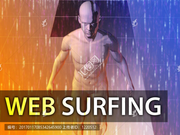 網(wǎng)上沖浪的插圖