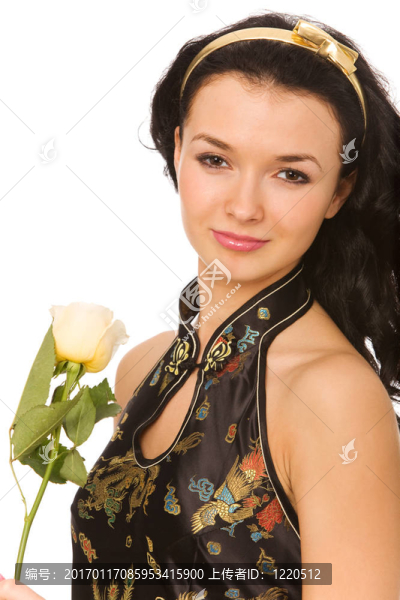 女人與玫瑰