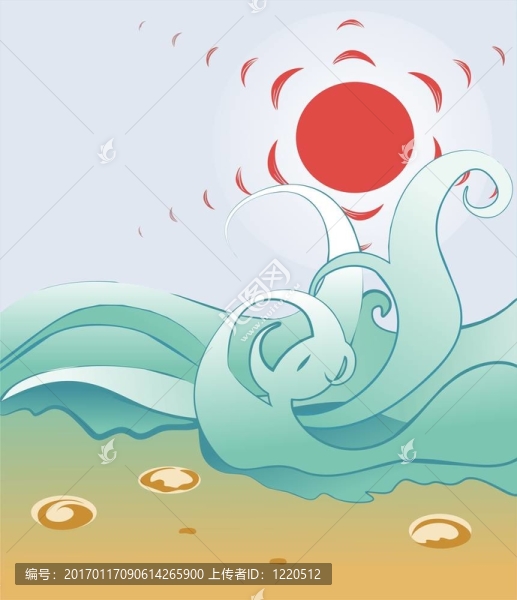 美麗的大海。