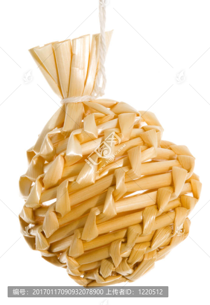 秸稈的圣誕裝飾