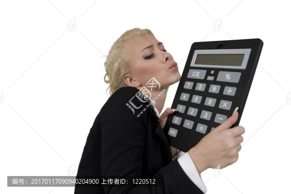 計(jì)算器的女商人