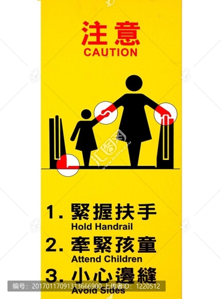 自動扶梯的警告