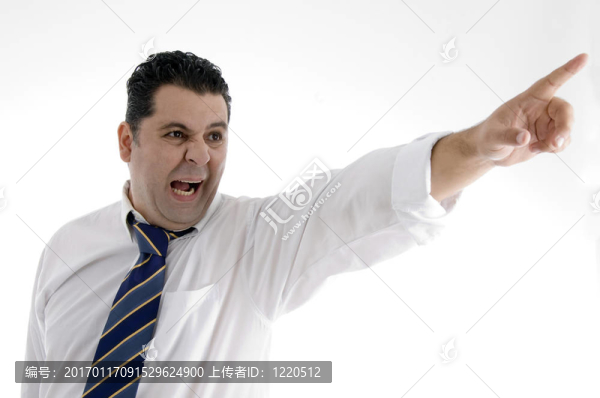 商人指著身邊