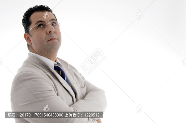 商人的肖像向上看