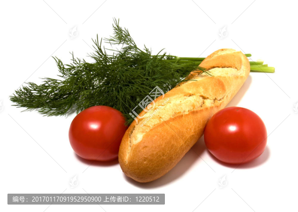 白色蔬菜和面包