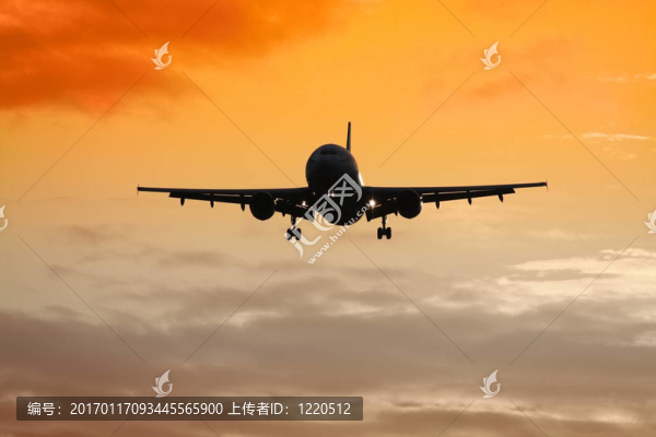 飛機(jī)上的日落