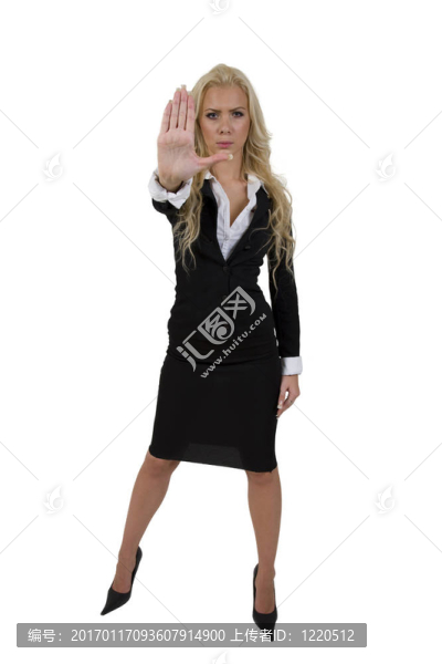 婦女用手顯示停止標(biāo)志
