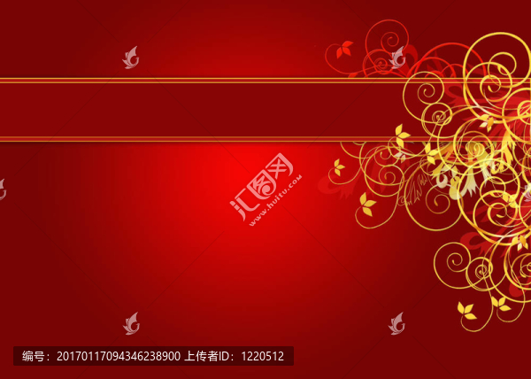 金色背景帶旗幟