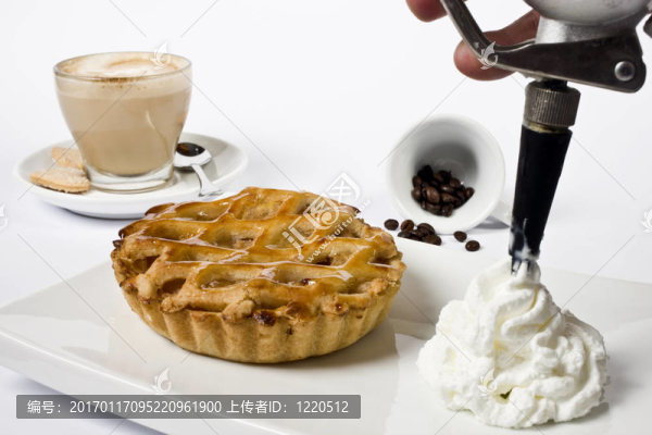華夫餅和美味的咖啡