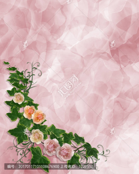 常春藤和玫瑰的花緣