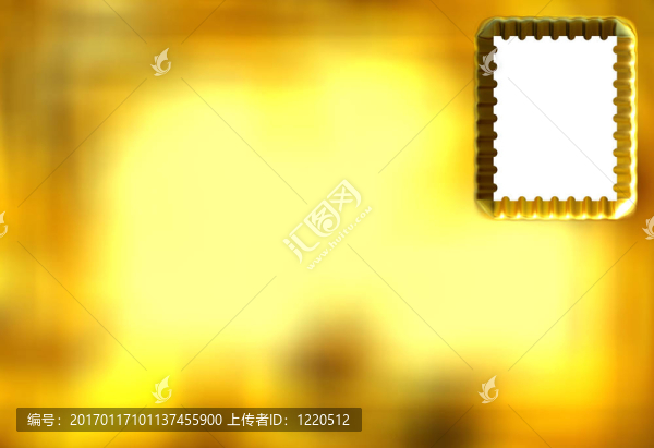 3D金色的明信片