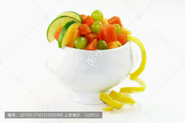 水果沙拉中的各種水果