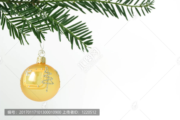 橙色圣誕球。