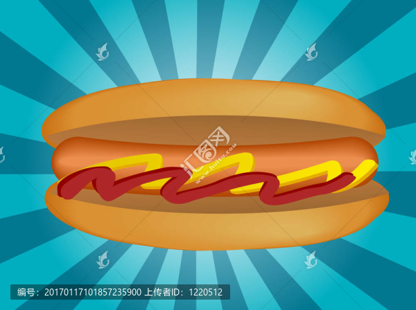 熱狗的插圖
