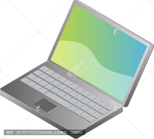 開(kāi)放式筆記本電腦插畫(huà)