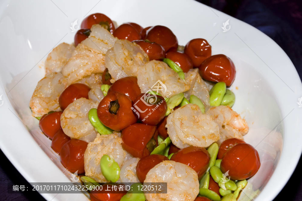 中餐的蝦