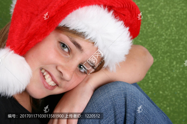 圣誕節(jié)的青少年