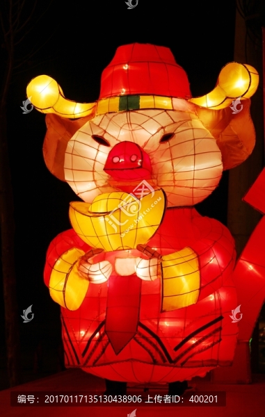 豬,元寶,造型燈籠