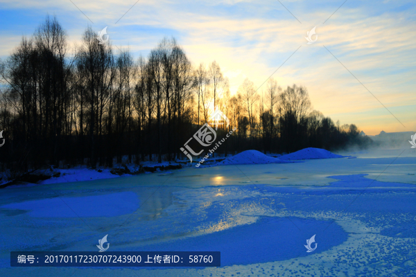 冰河霧凇朝陽(yáng)