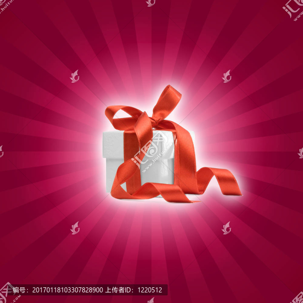 與紅色背景禮品盒