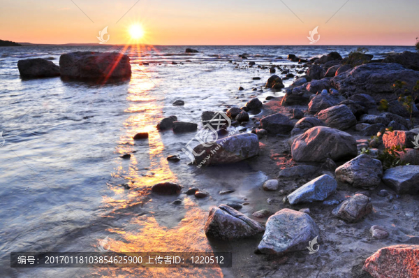 日落水
