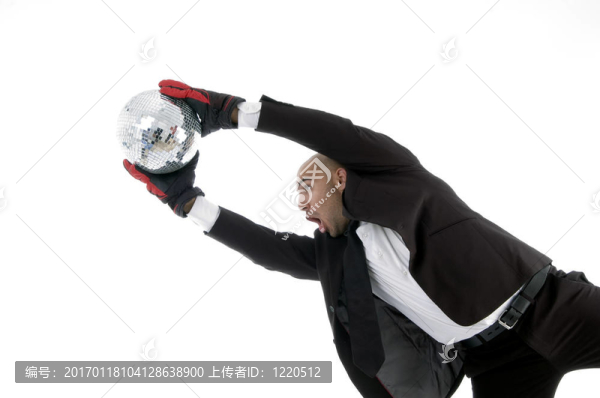 英俊年輕律師抓住迪斯科球