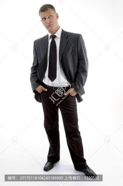 站在英俊的商人
