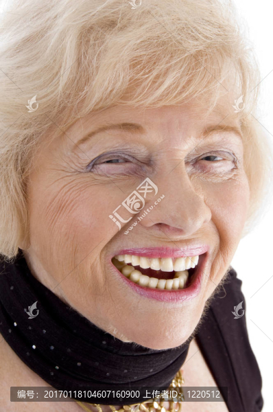 老年婦女的親密笑